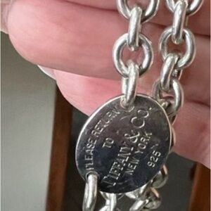 Tiffany & Co. 16” choker sterling silver ‘Return to Sender’ tag